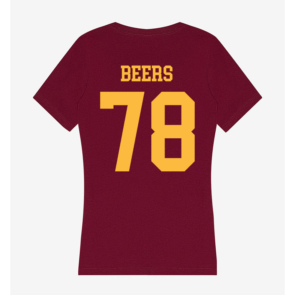 Minnesota - NCAA Football : Ashton Beers - Women's V-Neck T-Shirt-1