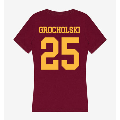 Minnesota - NCAA Women's Basketball : Grace Grocholski - Women's V-Neck T-Shirt-1