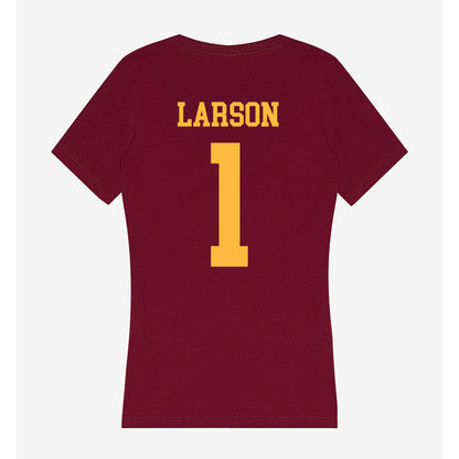 Minnesota - NCAA Baseball : Jake Larson - Women's V-Neck T-Shirt-1