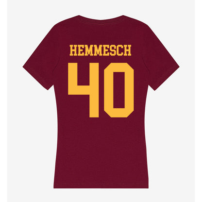 Minnesota - NCAA Baseball : Tyler Hemmesch - Women's V-Neck T-Shirt-1