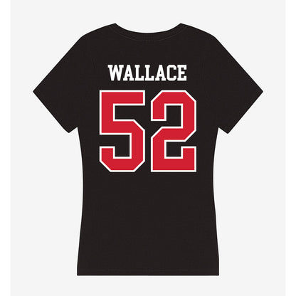 NC State - NCAA Football : Chazz Wallace - Women's V-Neck T-Shirt-1
