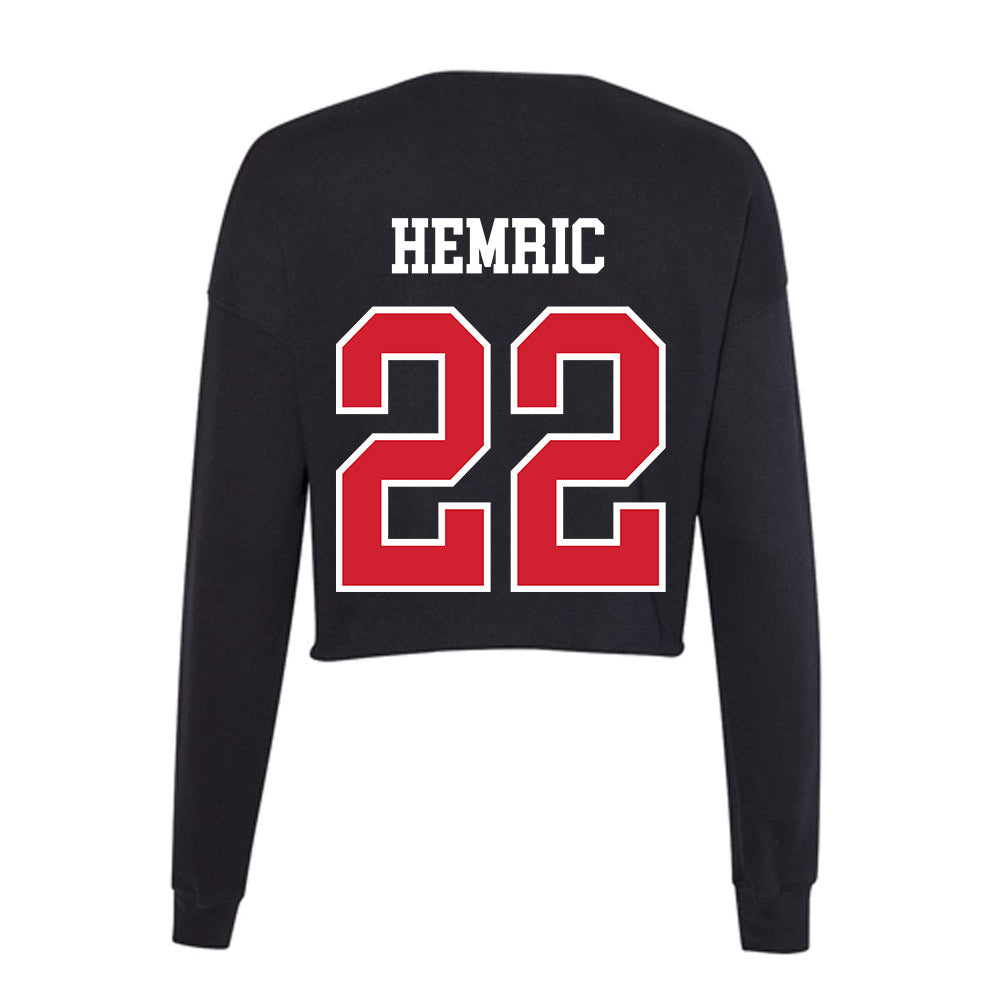 NC State - NCAA Baseball : Luke Hemric - Women's Cropped Crew Fleece-1