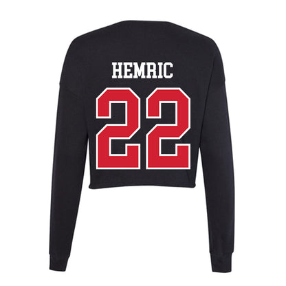 NC State - NCAA Baseball : Luke Hemric - Women's Cropped Crew Fleece-1