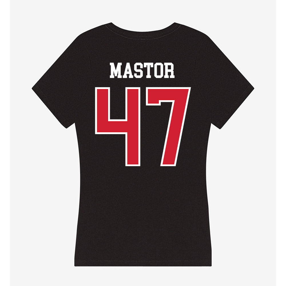 NC State - NCAA Football : Jackson Mastor - Women's V-Neck T-Shirt-1