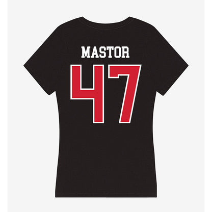 NC State - NCAA Football : Jackson Mastor - Women's V-Neck T-Shirt-1