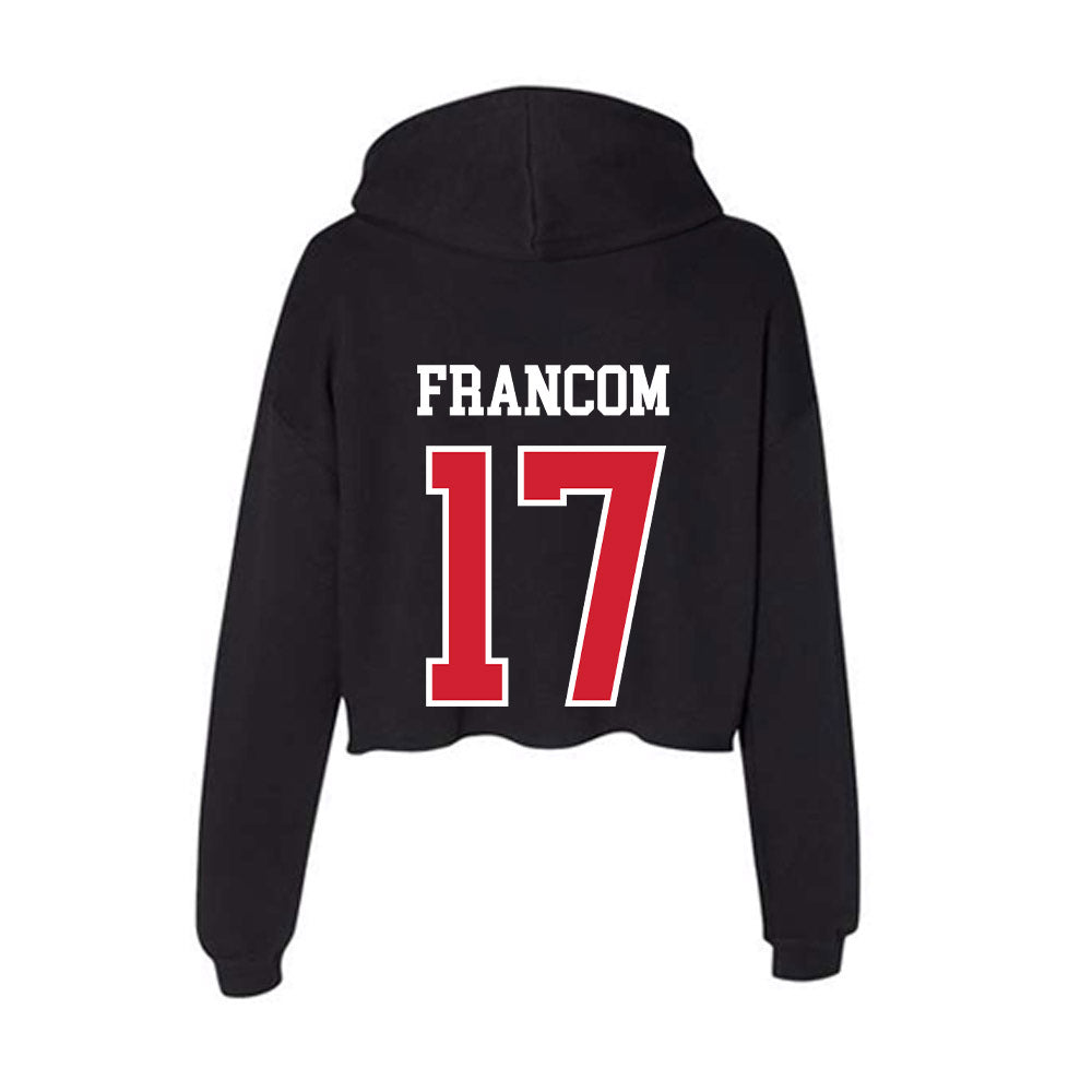 NC State - NCAA Women's Volleyball : Talia Francom - Women's Crop Fleece Hoodie-1