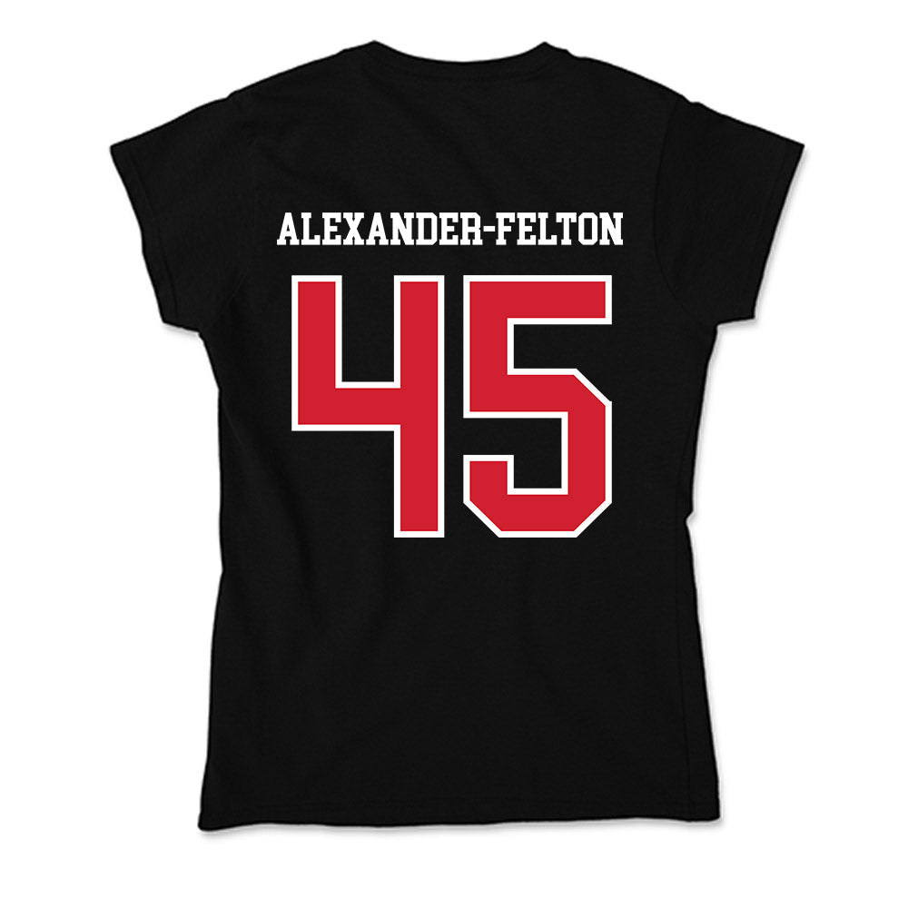 NC State - NCAA Football : Josh Alexander-Felton - Soft Style Women’s T-Shirt-1