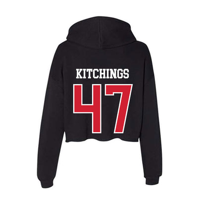 NC State - NCAA Baseball : Aiden Kitchings - Women's Crop Fleece Hoodie-1