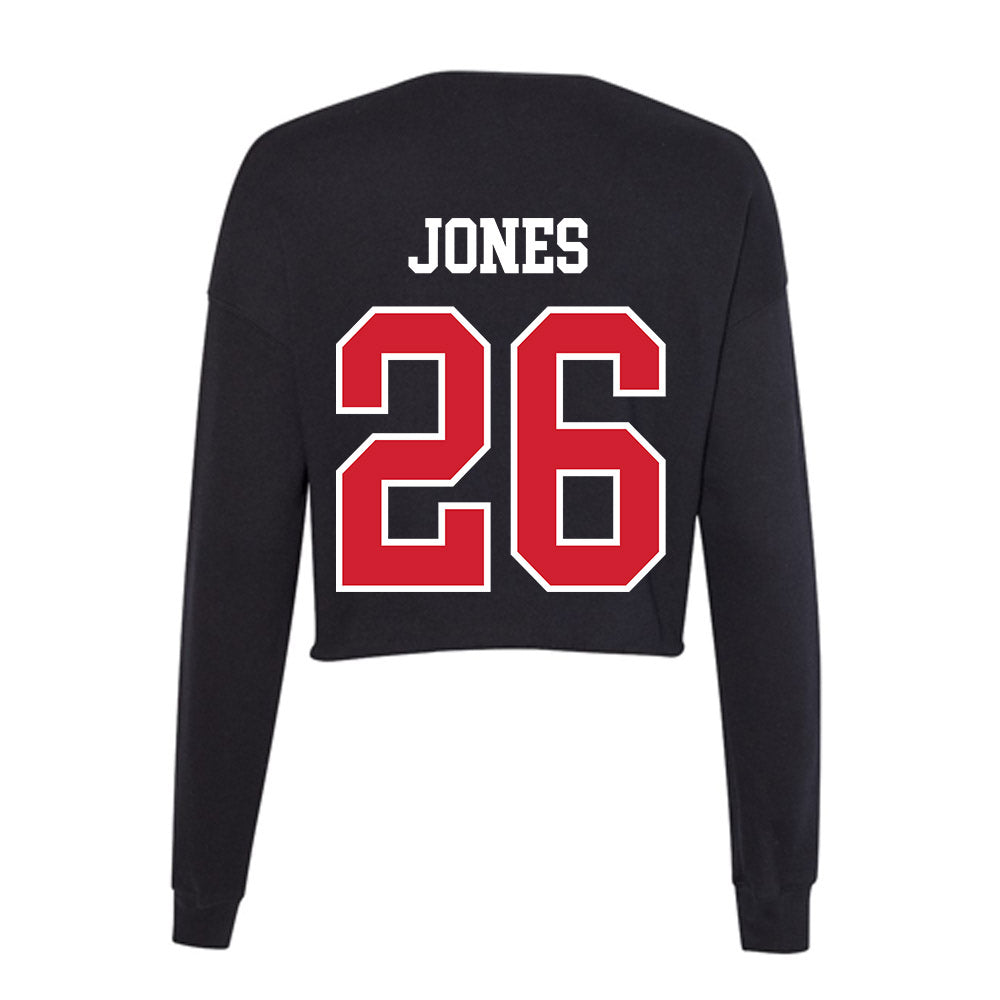 NC State - NCAA Football : Isiah Jones - Women's Cropped Crew Fleece-1