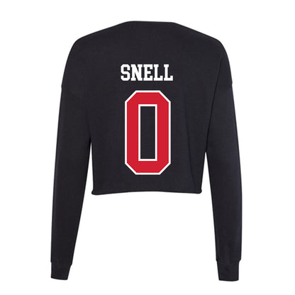 NC State - NCAA Men's Basketball : Jordan Snell - Women's Cropped Crew Fleece-1