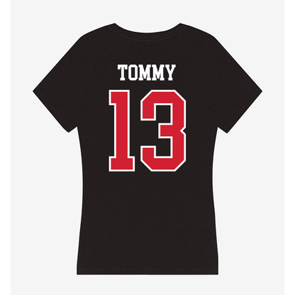 NC State - NCAA Men's Soccer : Calem Tommy - Women's V-Neck T-Shirt-1