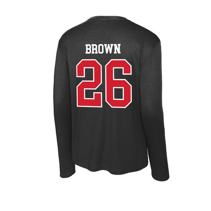 NC State - NCAA Football : Asaad Brown - Activewear Long Sleeve T-Shirt-1