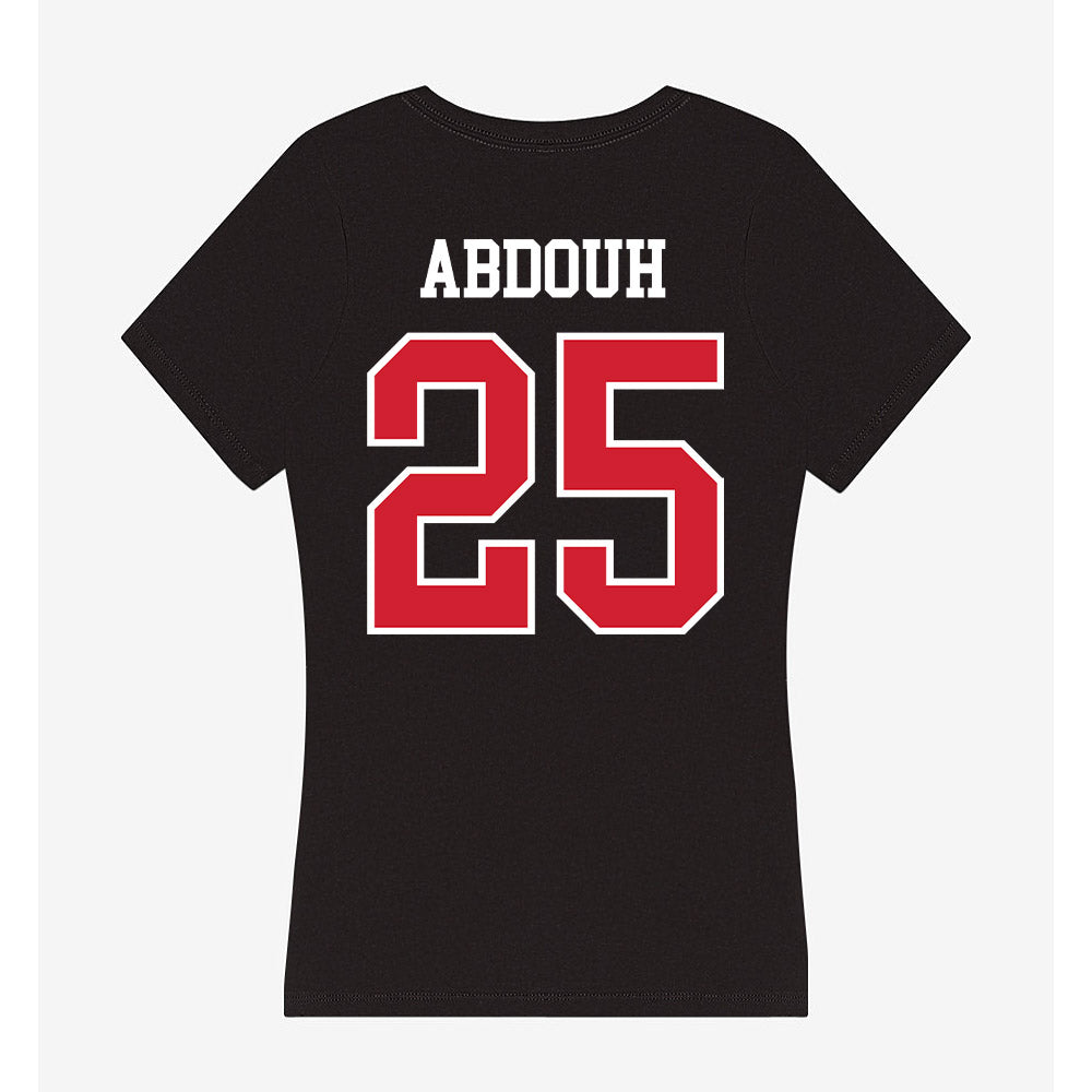 NC State - NCAA Men's Soccer : Adam Abdouh - Women's V-Neck T-Shirt-1