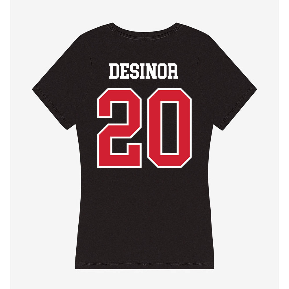 NC State - NCAA Football : Deandre Desinor - Women's V-Neck T-Shirt-1