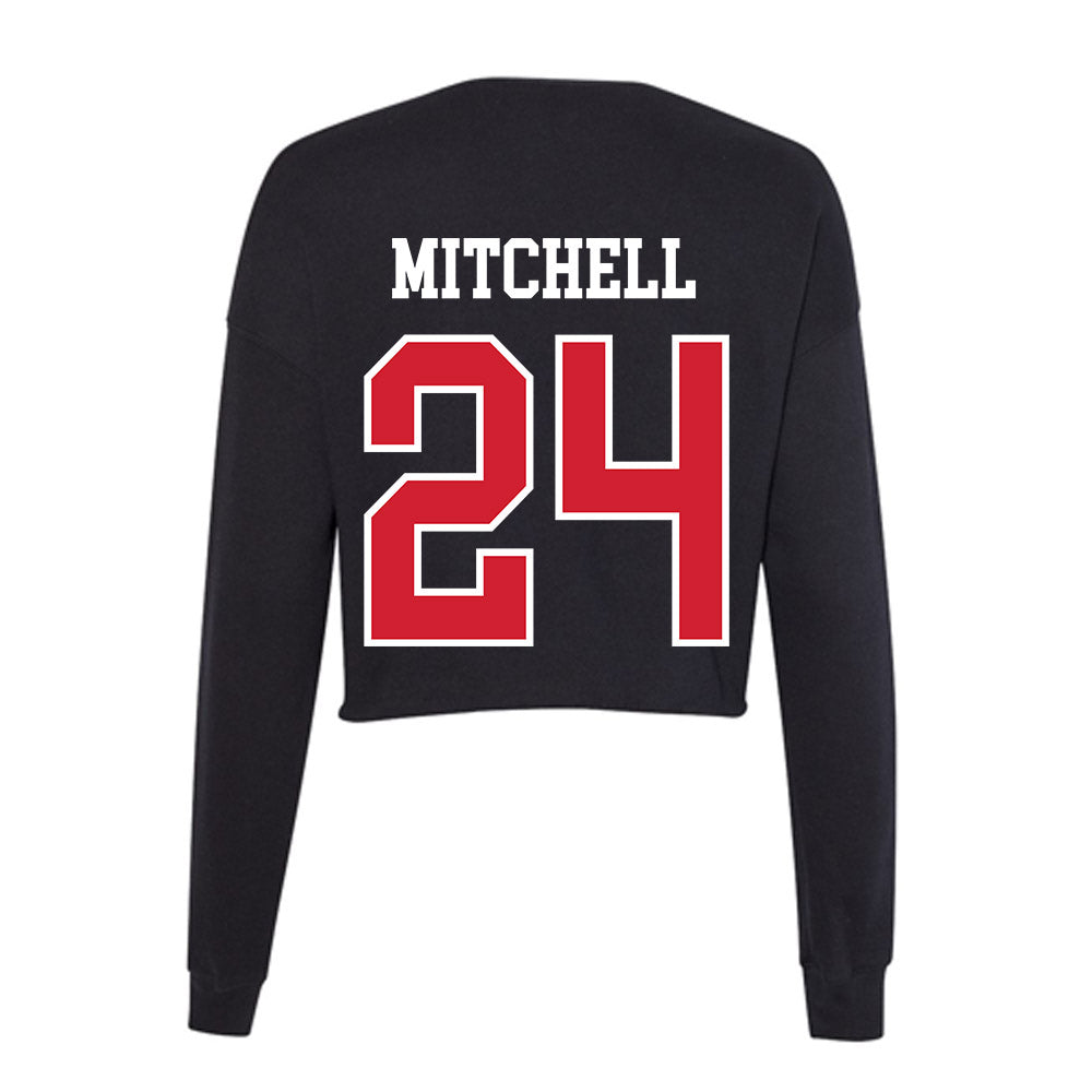 NC State - NCAA Baseball : Devin Mitchell - Women's Cropped Crew Fleece-1