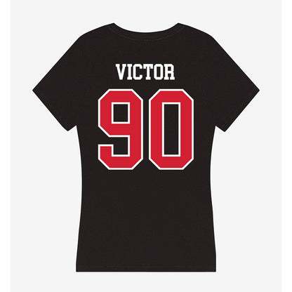 NC State - NCAA Football : Josiah Victor - Women's V-Neck T-Shirt-1