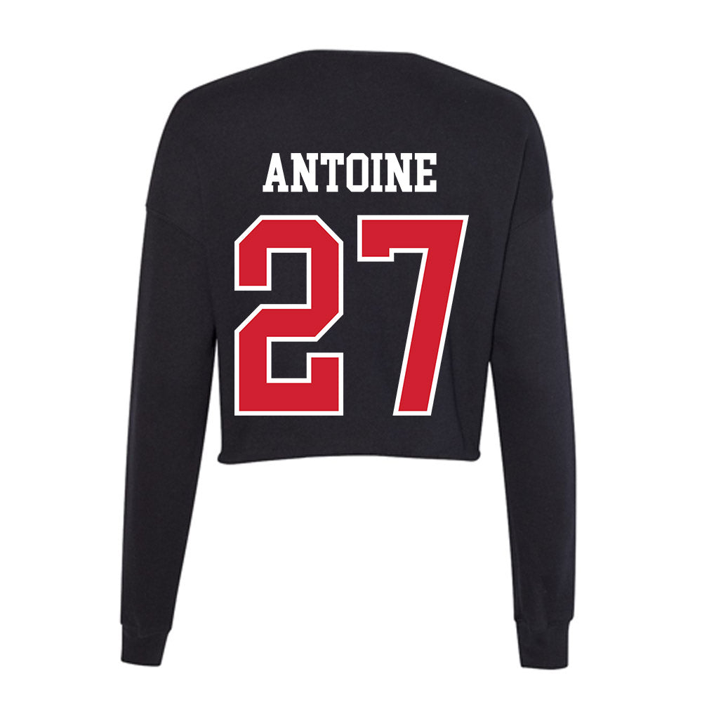 NC State - NCAA Men's Soccer : Nakai Antoine - Women's Cropped Crew Fleece-1