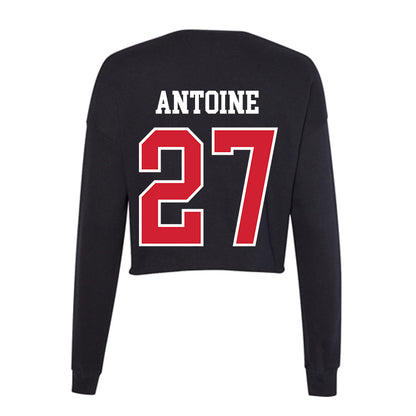 NC State - NCAA Men's Soccer : Nakai Antoine - Women's Cropped Crew Fleece-1