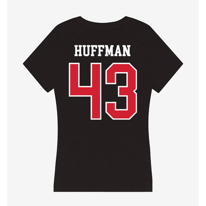 NC State - NCAA Football : Nathan Huffman - Women's V-Neck T-Shirt-1