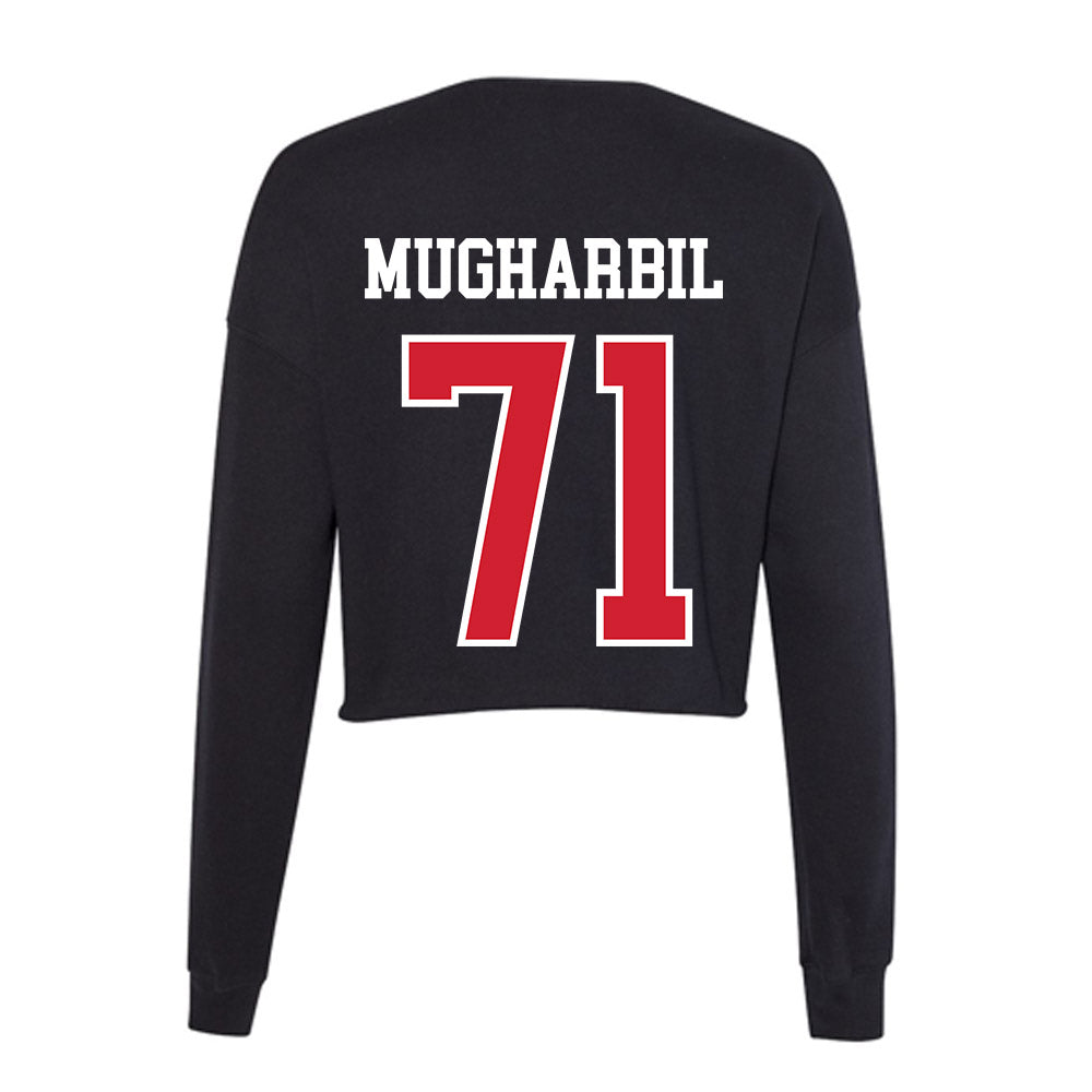 NC State - NCAA Football : Yousef Mugharbil - Women's Cropped Crew Fleece-1