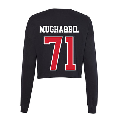 NC State - NCAA Football : Yousef Mugharbil - Women's Cropped Crew Fleece-1