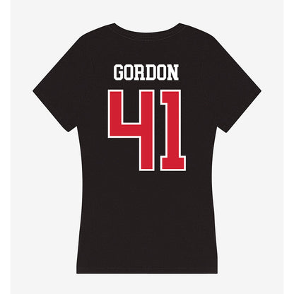 NC State - NCAA Football : Caden Gordon - Women's V-Neck T-Shirt-1