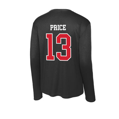 NC State - NCAA Football : Travali Price - Activewear Long Sleeve T-Shirt-1