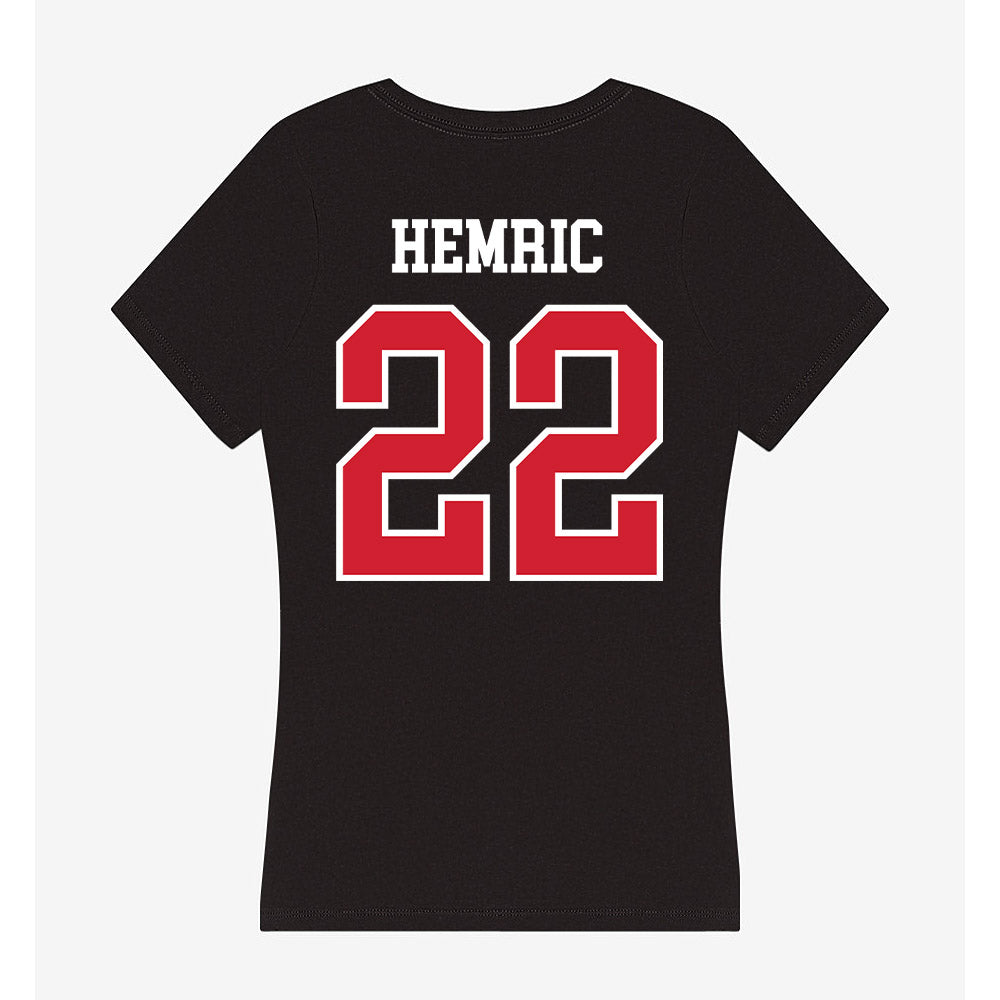 NC State - NCAA Baseball : Luke Hemric - Women's V-Neck T-Shirt-1