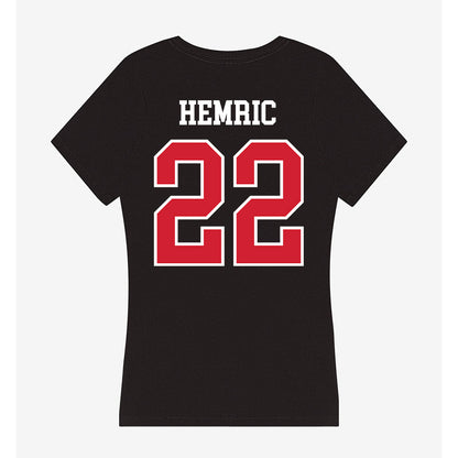 NC State - NCAA Baseball : Luke Hemric - Women's V-Neck T-Shirt-1