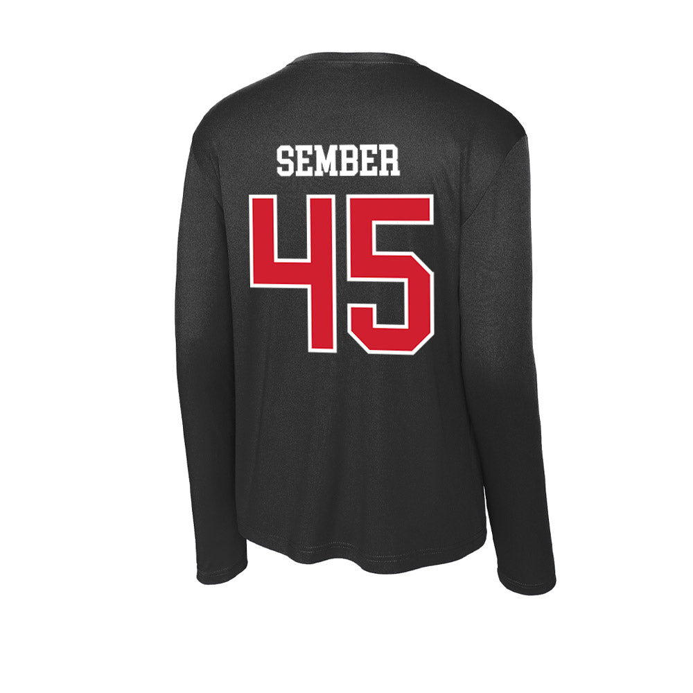 NC State - NCAA Football : Robert Sember - Activewear Long Sleeve T-Shirt-1