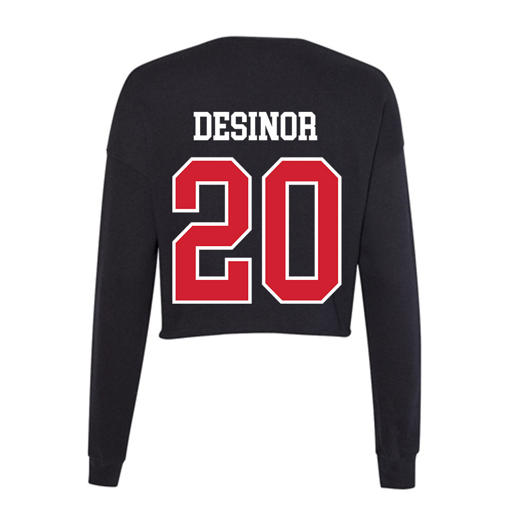 NC State - NCAA Football : Deandre Desinor - Women's Cropped Crew Fleece-1