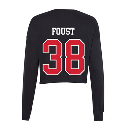 NC State - NCAA Football : Logan Foust - Women's Cropped Crew Fleece-1
