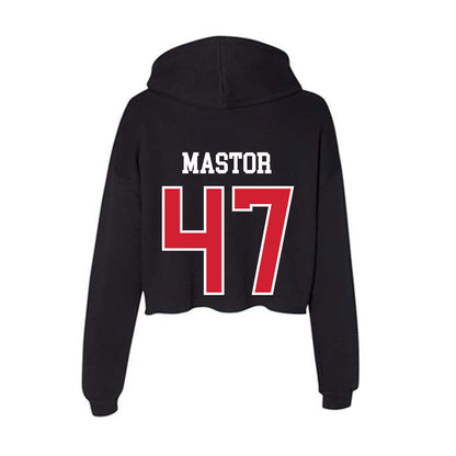 NC State - NCAA Football : Jackson Mastor - Women's Crop Fleece Hoodie-1