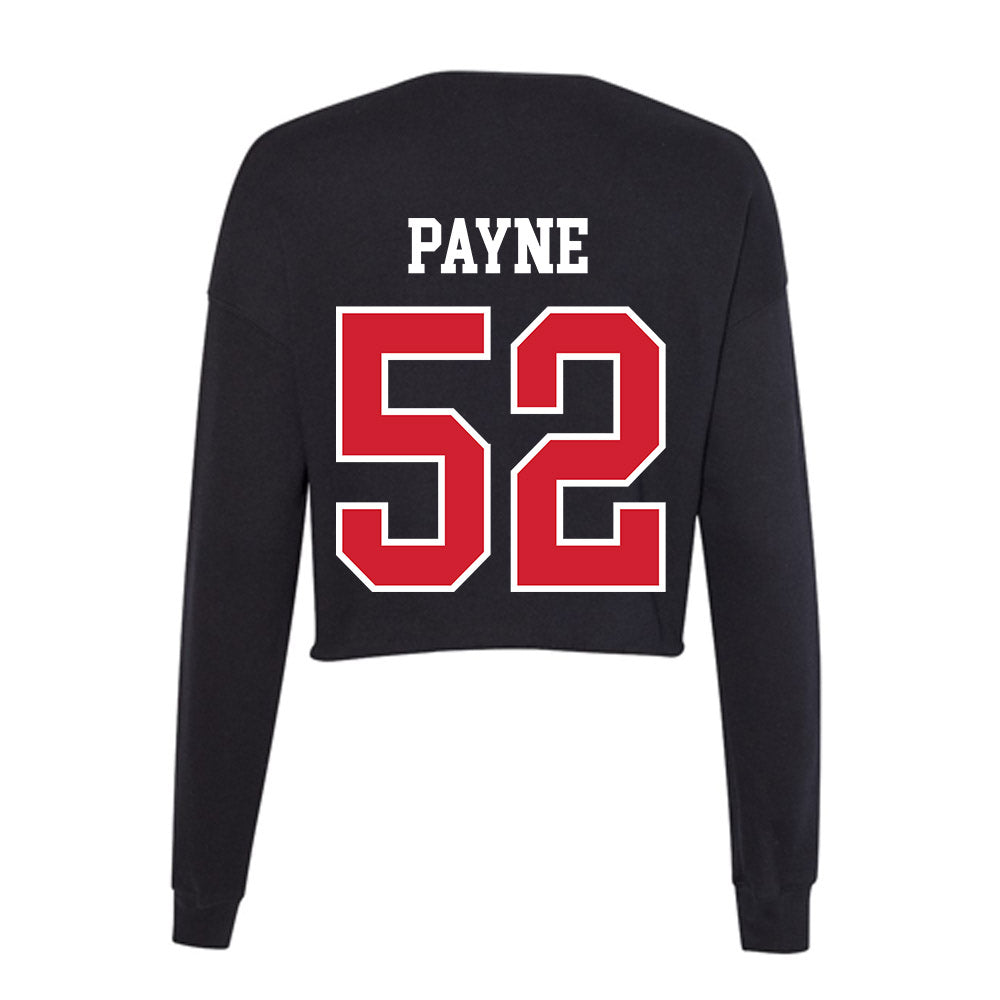 NC State - NCAA Football : Kage Payne - Women's Cropped Crew Fleece-1