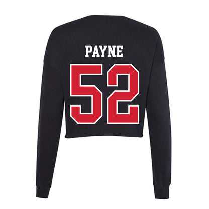 NC State - NCAA Football : Kage Payne - Women's Cropped Crew Fleece-1