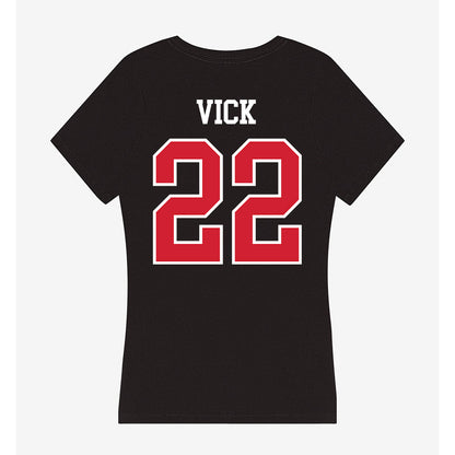 NC State - NCAA Football : Jackson Vick - Women's V-Neck T-Shirt-1