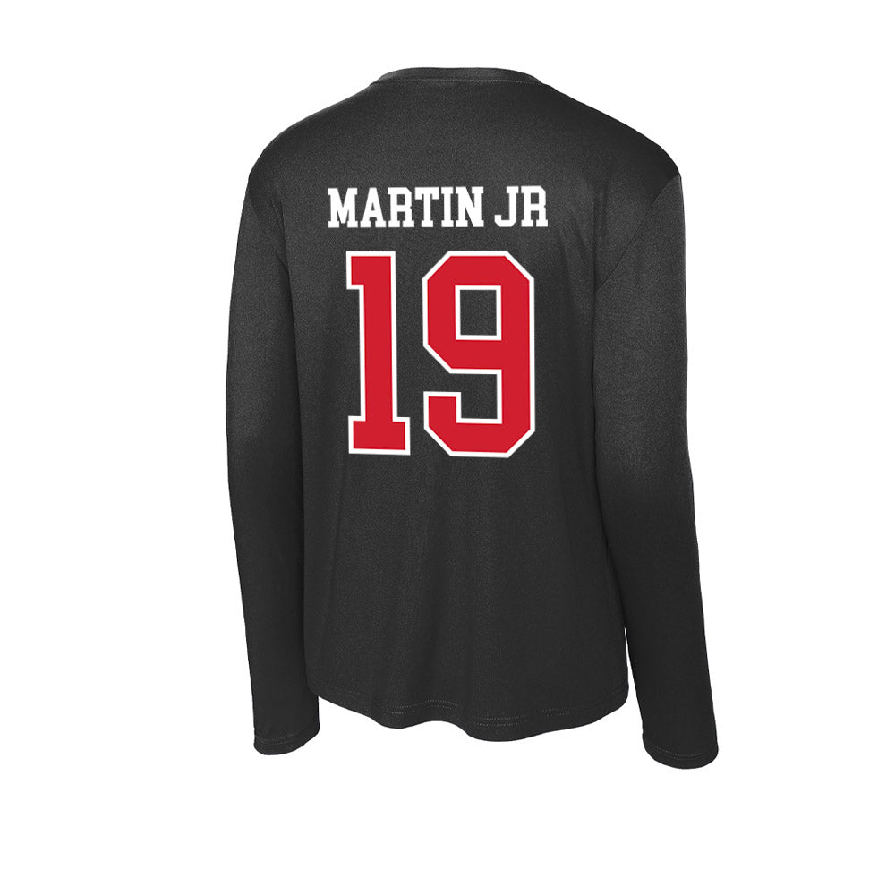 NC State - NCAA Football : KJ Martin Jr - Activewear Long Sleeve T-Shirt-1