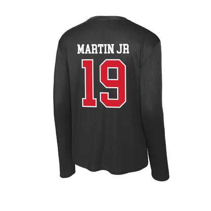 NC State - NCAA Football : KJ Martin Jr - Activewear Long Sleeve T-Shirt-1