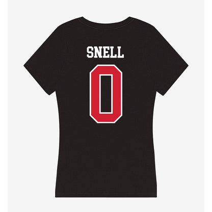 NC State - NCAA Men's Basketball : Jordan Snell - Women's V-Neck T-Shirt-1