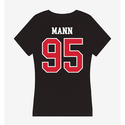 NC State - NCAA Football : Jake Mann - Women's V-Neck T-Shirt-1