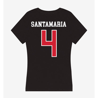 NC State - NCAA Men's Soccer : Carlos Santamaria - Women's V-Neck T-Shirt-1