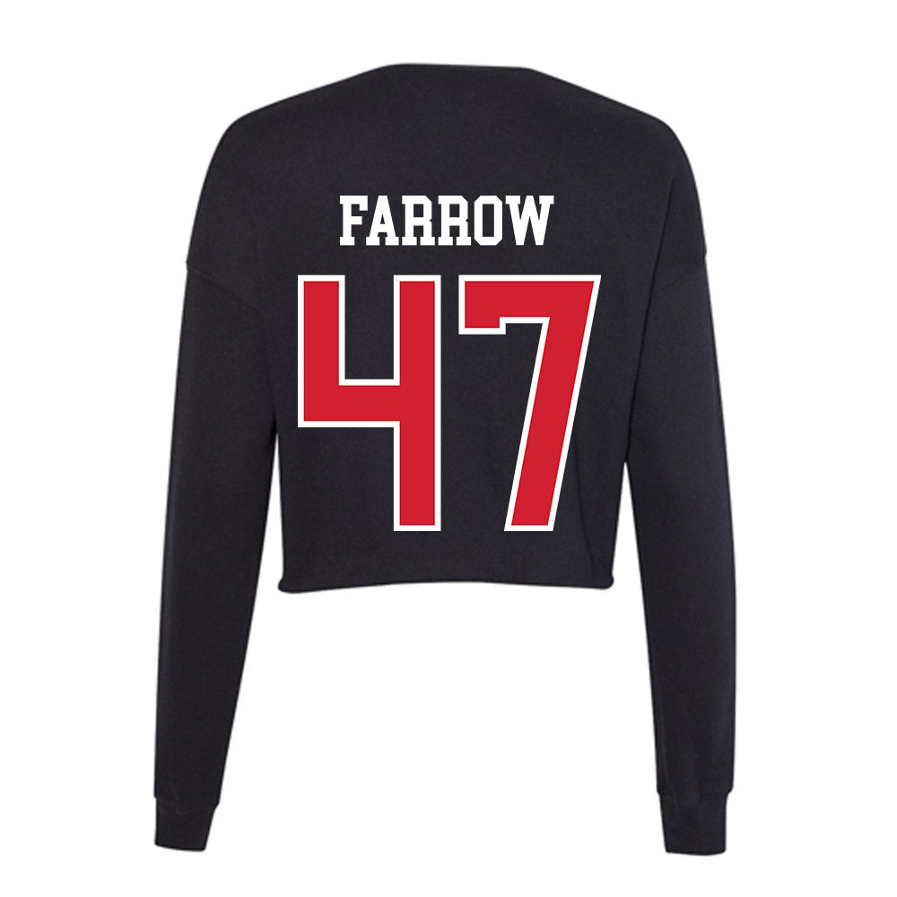 NC State - NCAA Football : Adrian Farrow - Women's Cropped Crew Fleece-1