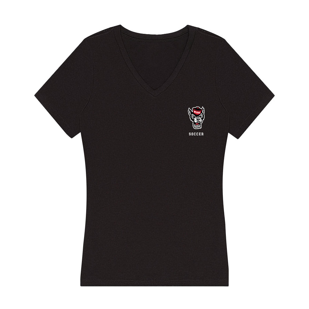 NC State - NCAA Men's Soccer : Pedro Caeiro - Women's V-Neck T-Shirt-0