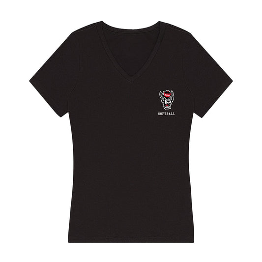 NC State - NCAA Softball : Kendall Weik - Women's V-Neck T-Shirt-0