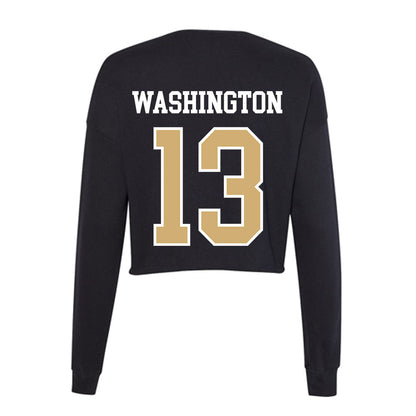 Vanderbilt - NCAA Men's Basketball : Jalen Washington - Women's Cropped Crew Fleece-1