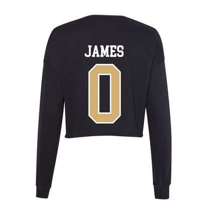 Vanderbilt - NCAA Men's Basketball : Michael James - Women's Cropped Crew Fleece-1