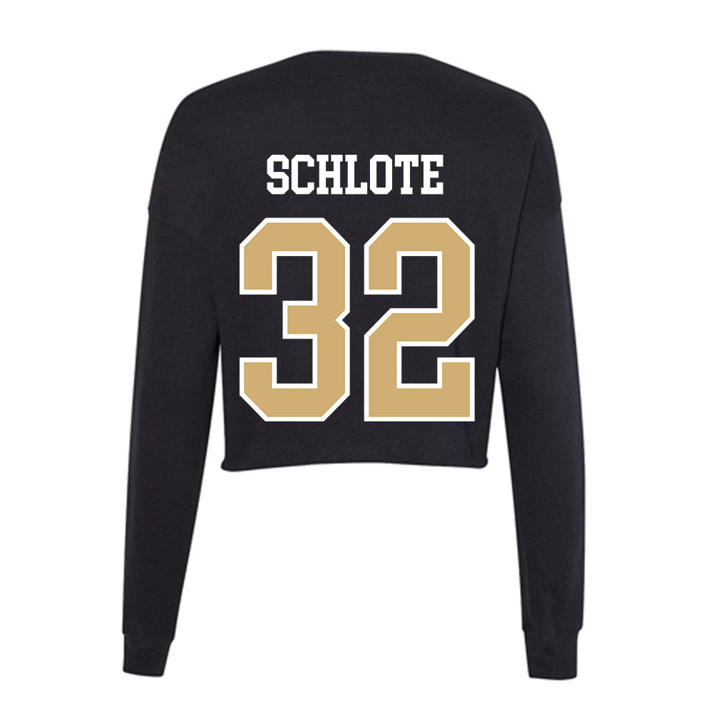 Vanderbilt - NCAA Baseball : Nate Schlote - Women's Cropped Crew Fleece-1