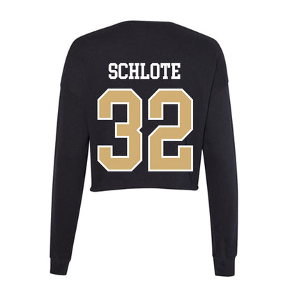 Vanderbilt - NCAA Baseball : Nate Schlote - Women's Cropped Crew Fleece-1