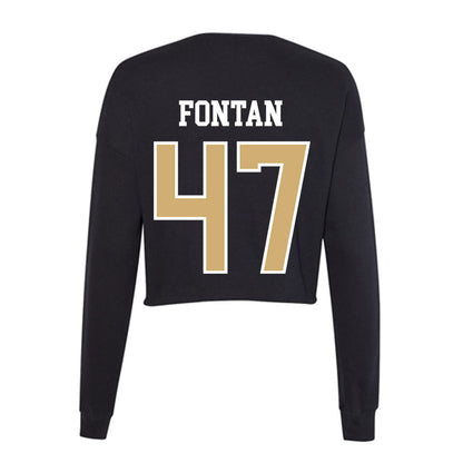 Vanderbilt - NCAA Football : Isaiah Fontan - Women's Cropped Crew Fleece-1
