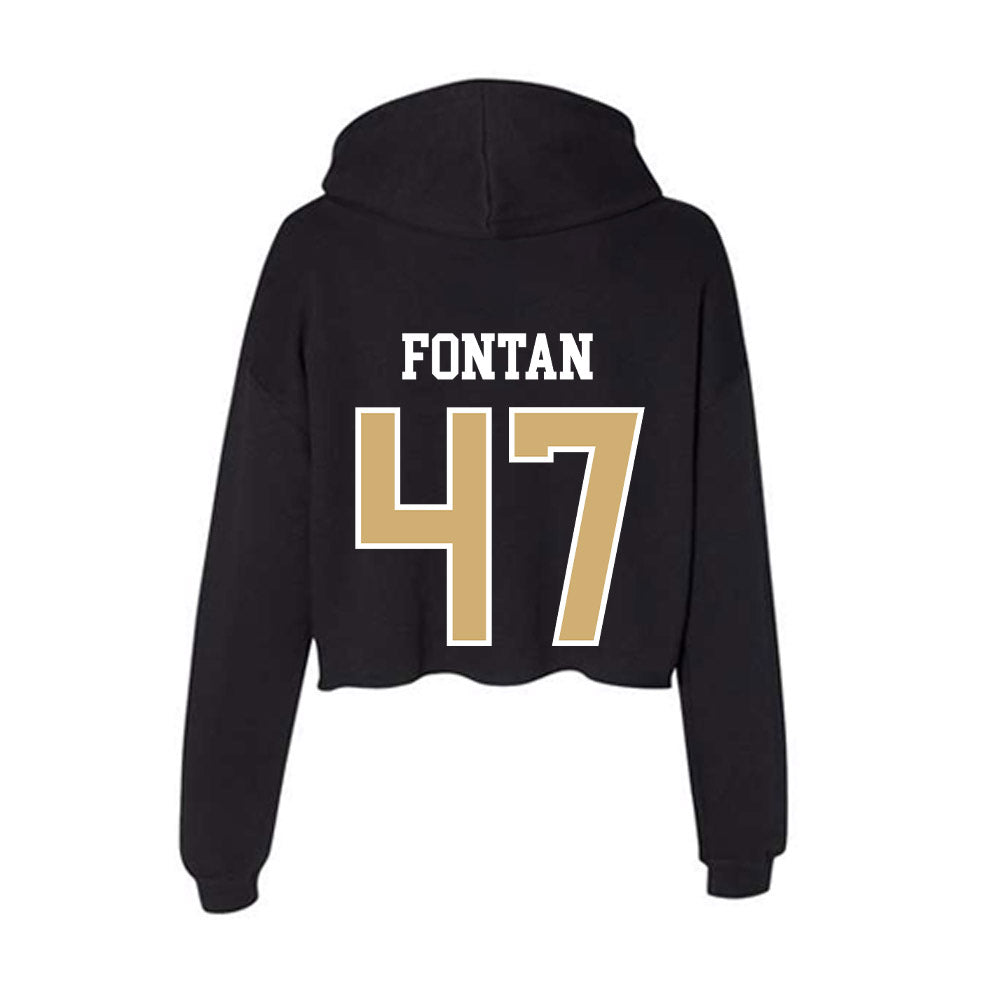 Vanderbilt - NCAA Football : Isaiah Fontan - Women's Crop Fleece Hoodie-1